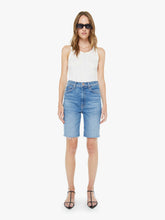 Women Mother Denim High Waisted Rider Bermuda Short Fray
