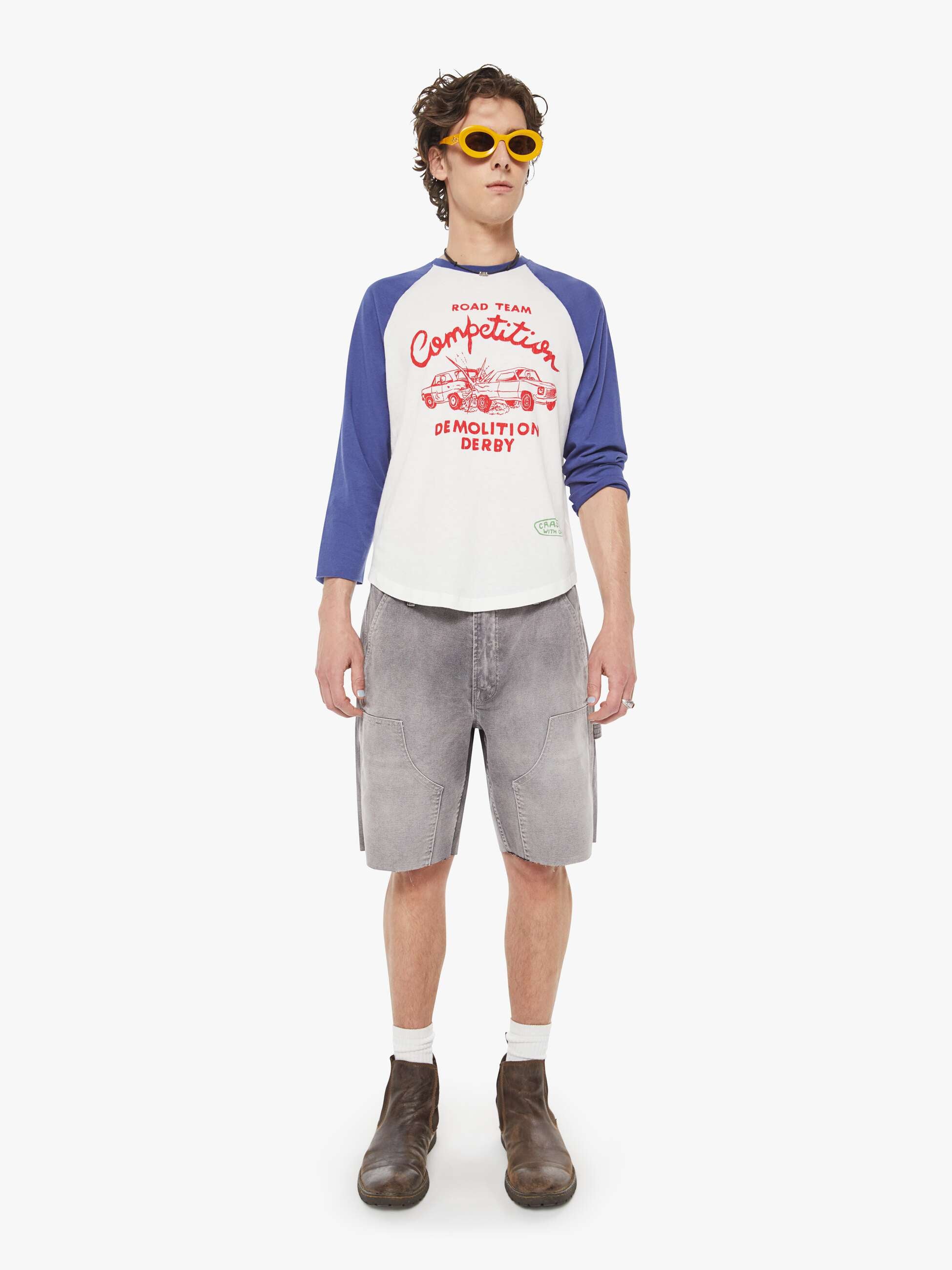 Men Mother Denim The Slugger 3Qtr Fray