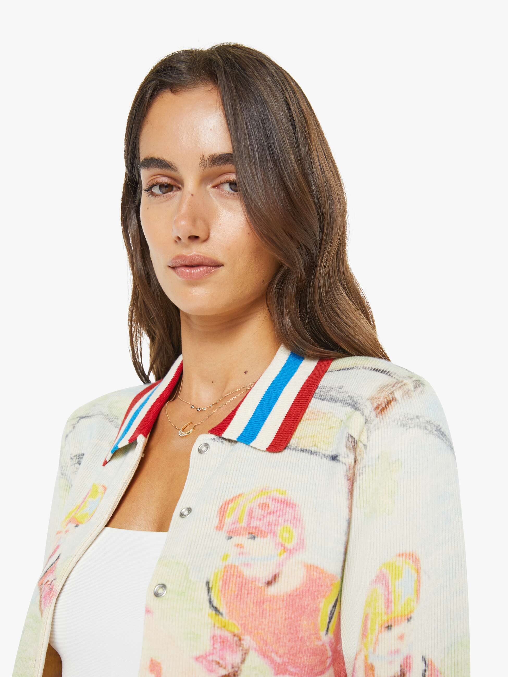 Women Mother Denim The Slim Raquette Cardigan