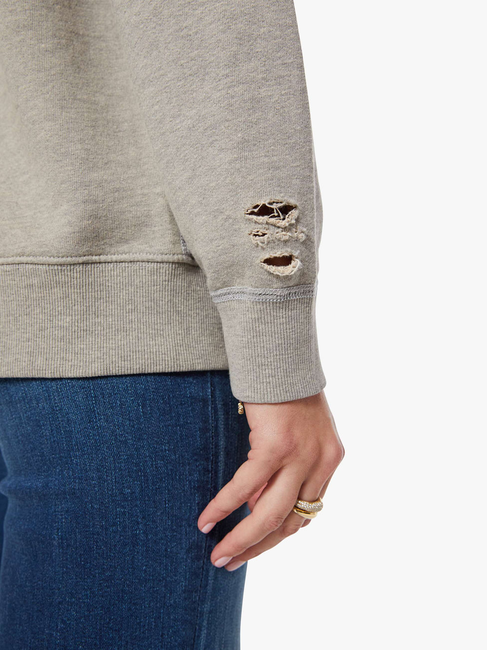 Brands Mother Denim MadeWorn Rolling Stones Destroyed Sweatshirt