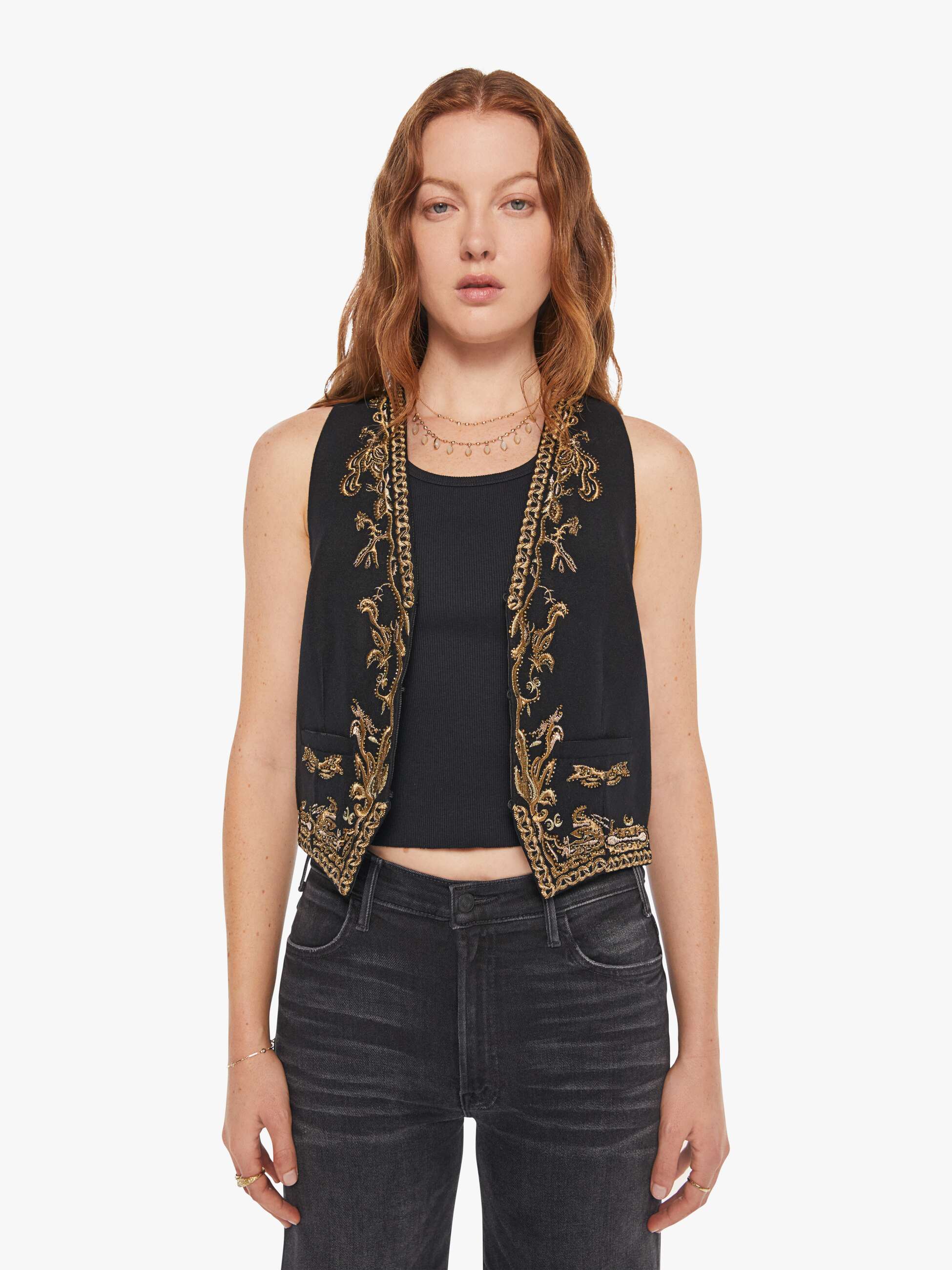 Brands Mother Denim Maria Cher Selena Vest