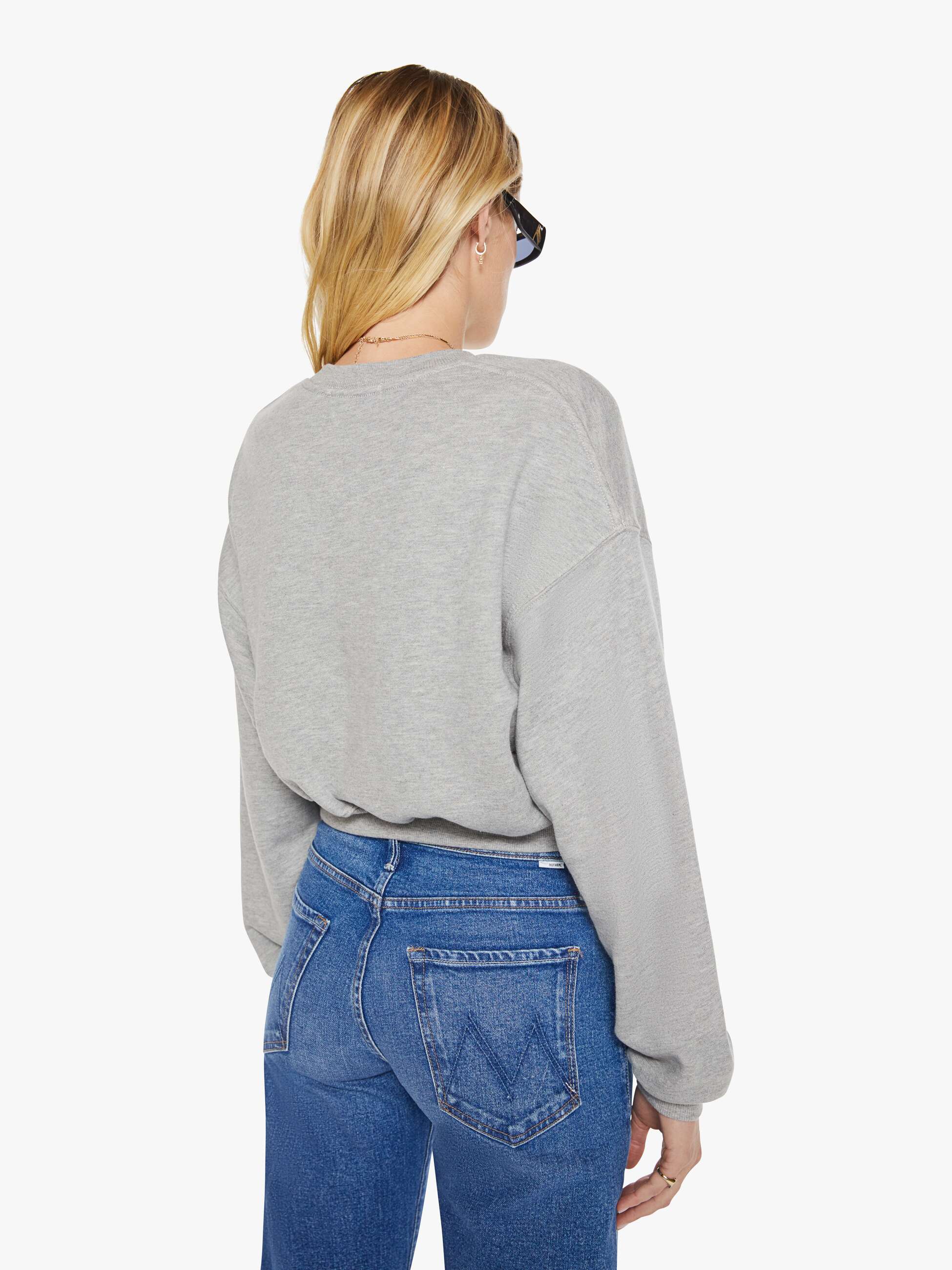 Brands Mother Denim Eterne Cropped Crewneck Sweatshirt