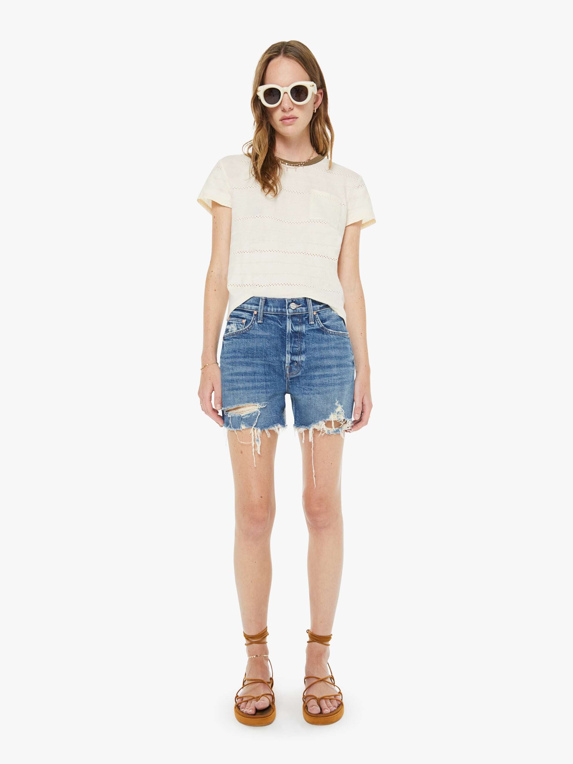 Women Mother Denim The Skipper Short N' Long Chew