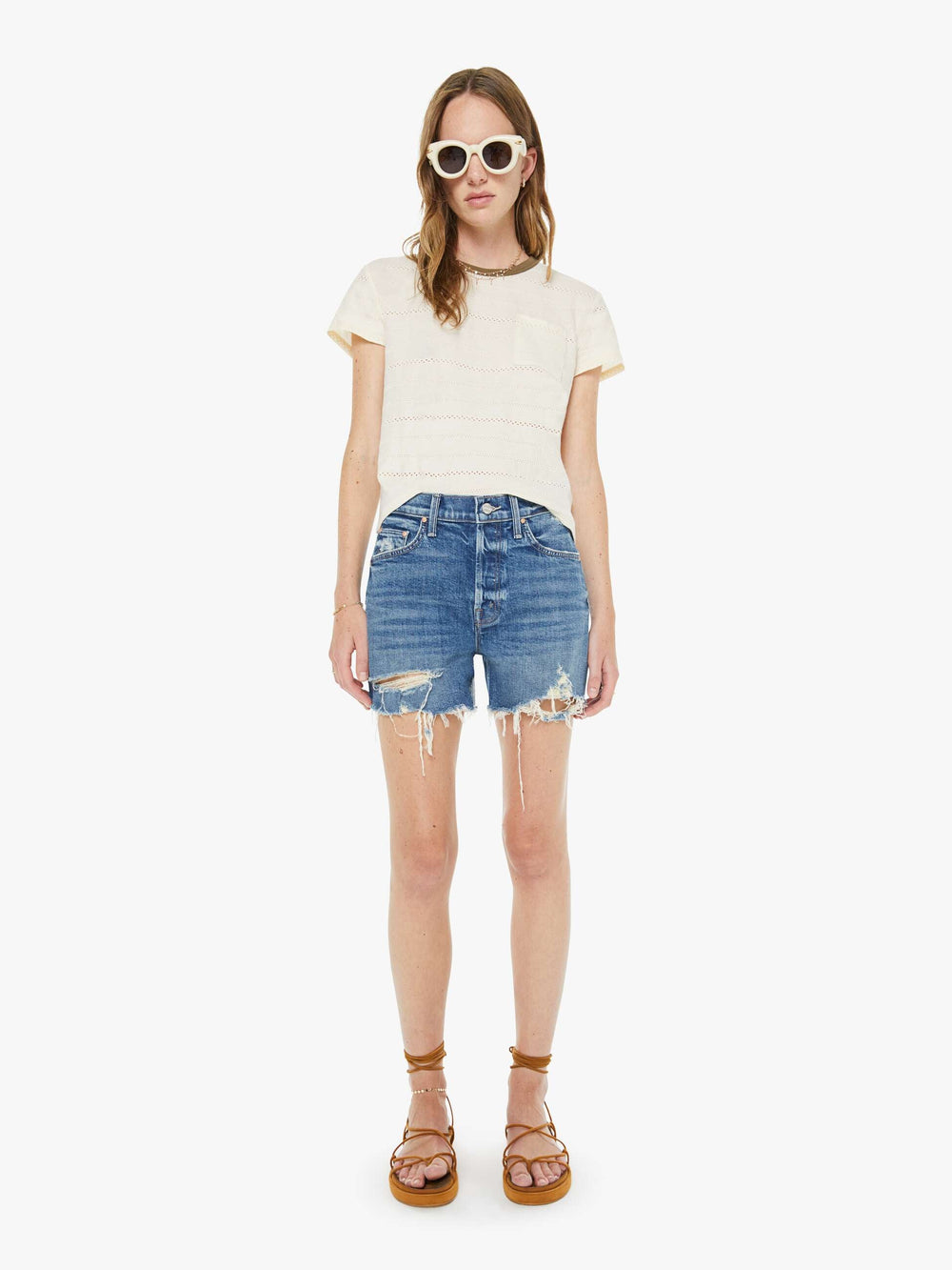 Women Mother Denim The Skipper Short N' Long Chew