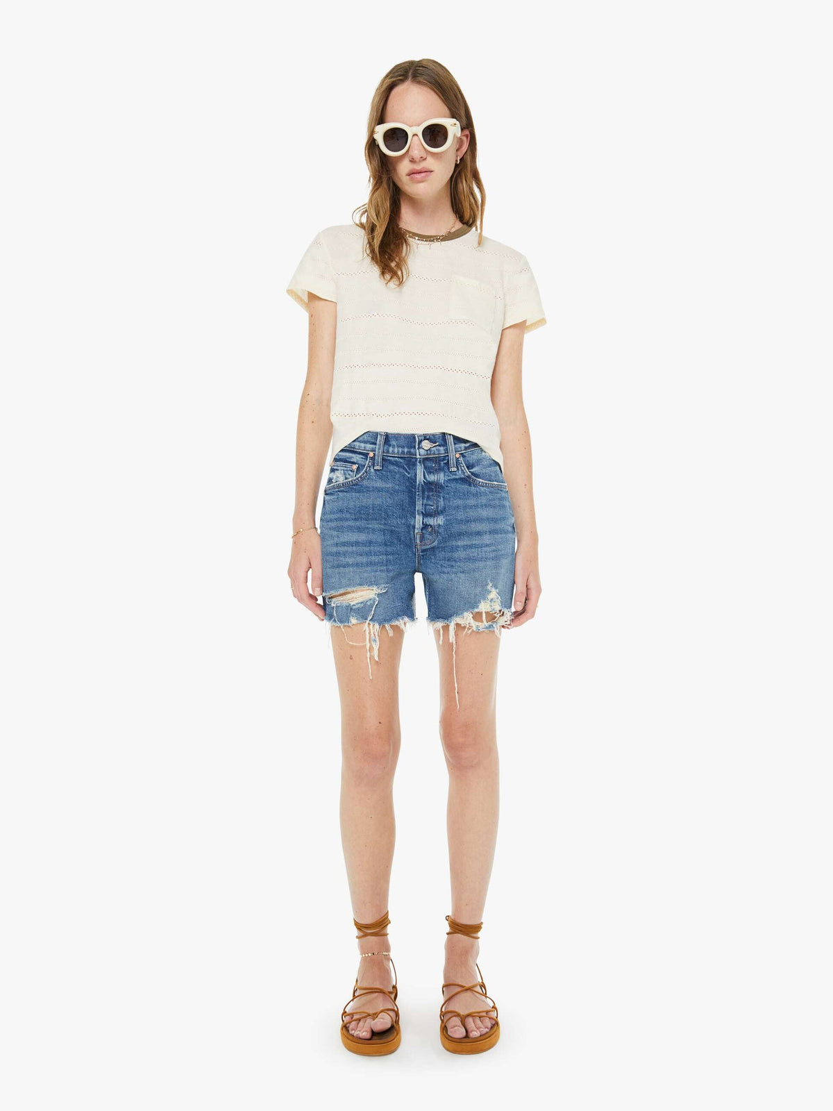 Women Mother Denim The Skipper Short N' Long Chew