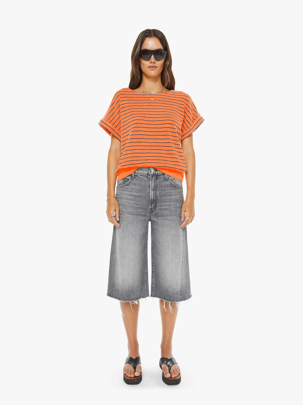 Women Mother Denim The Whole Lot Zip Twist Fray