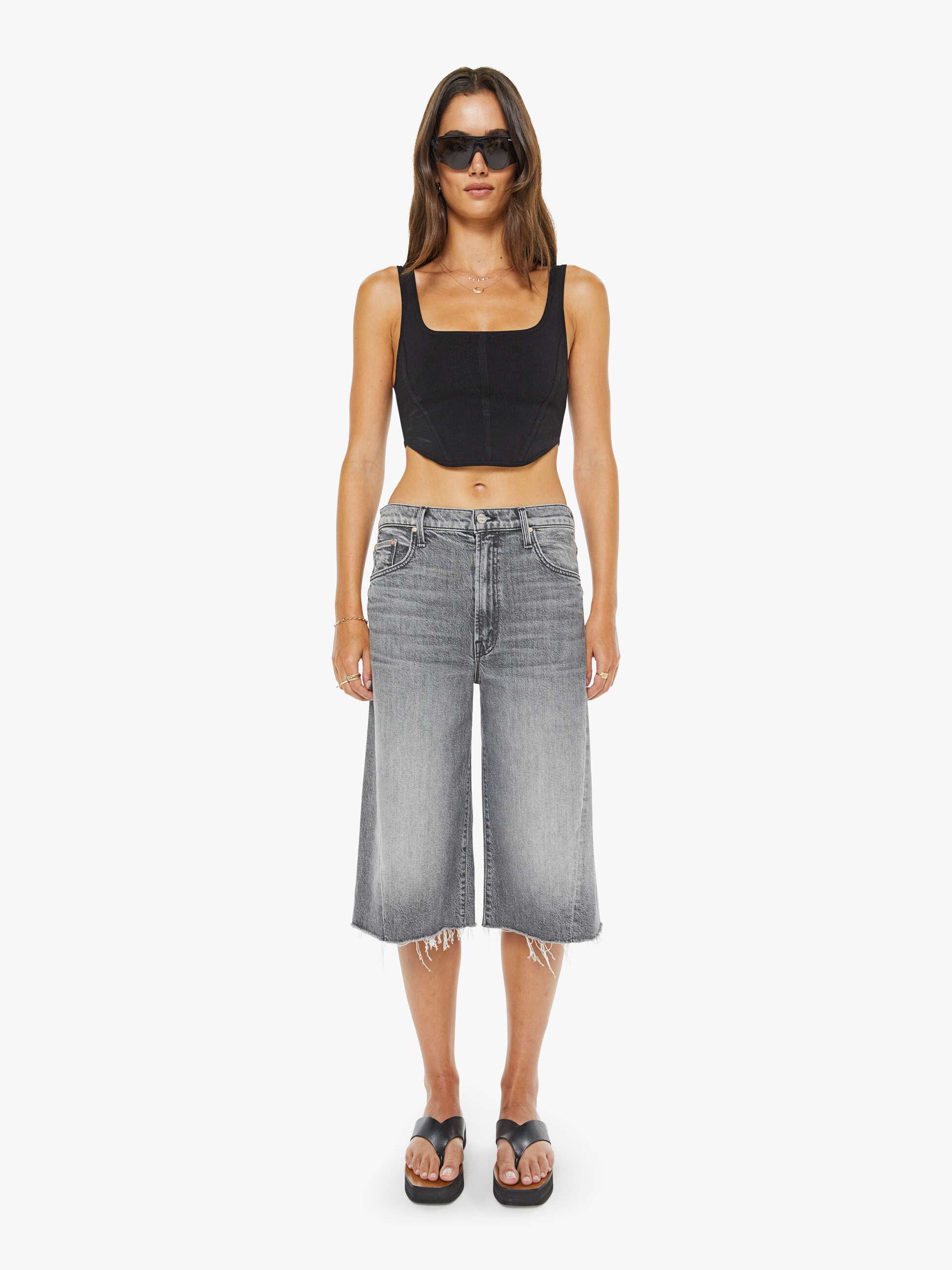 Women Mother Denim The Whole Lot Zip Twist Fray