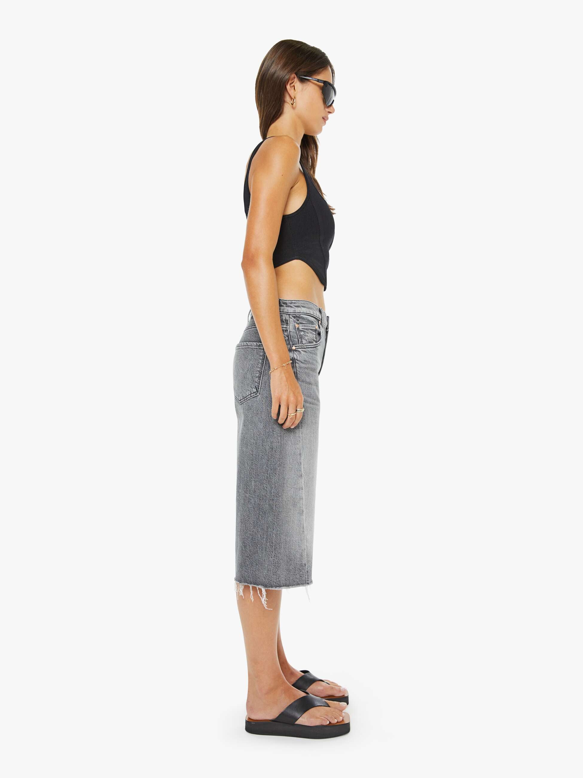 Women Mother Denim The Whole Lot Zip Twist Fray