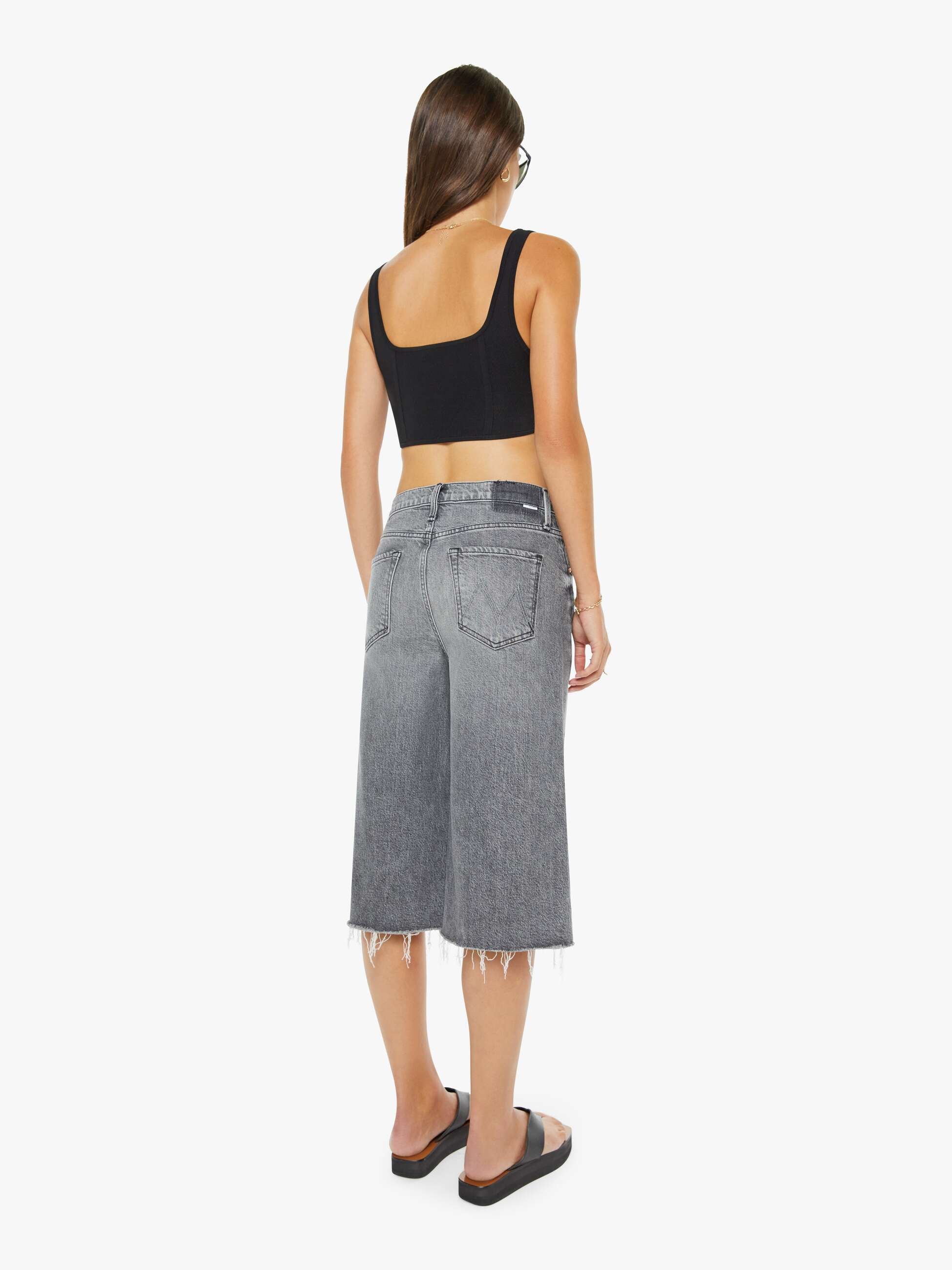 Women Mother Denim The Whole Lot Zip Twist Fray