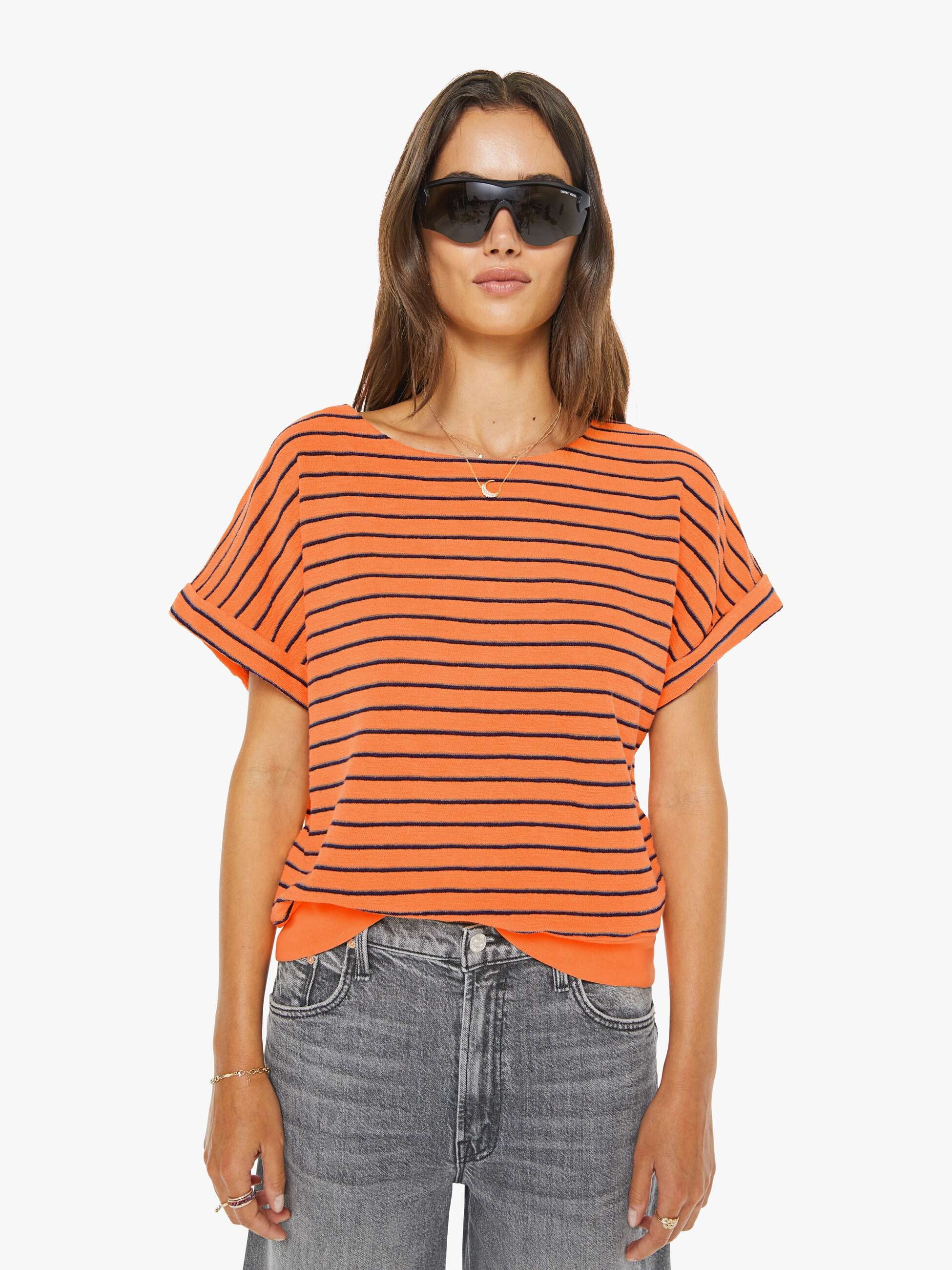 Women Mother Denim The Whole Lot Zip Twist Fray