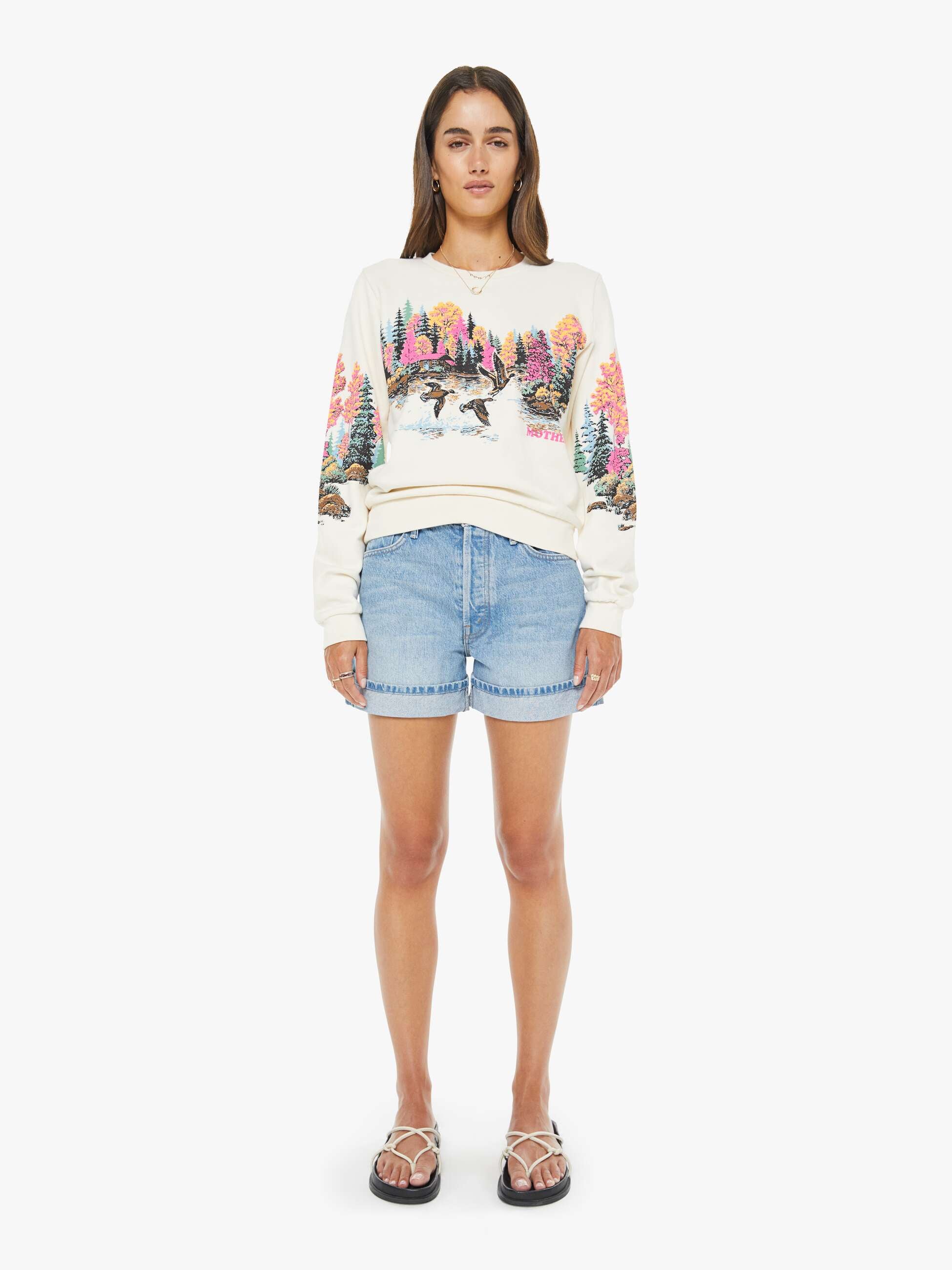 Women Mother Denim SNACKS! The Culotte Cuffed Short
