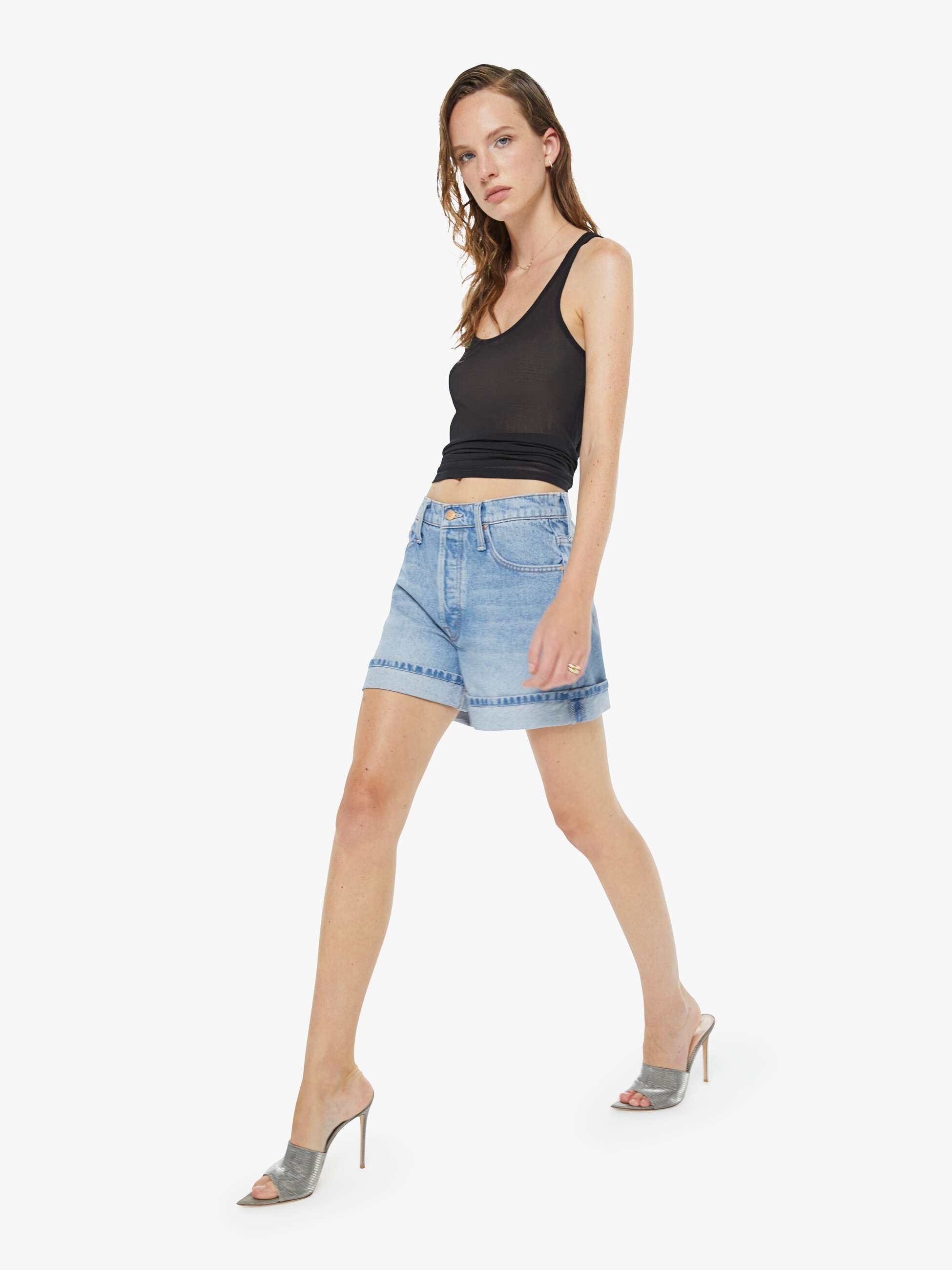 Women Mother Denim SNACKS! The Culotte Cuffed Short
