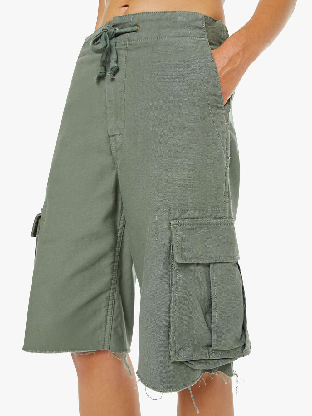 Women Mother Denim The Free Fall Short Fray