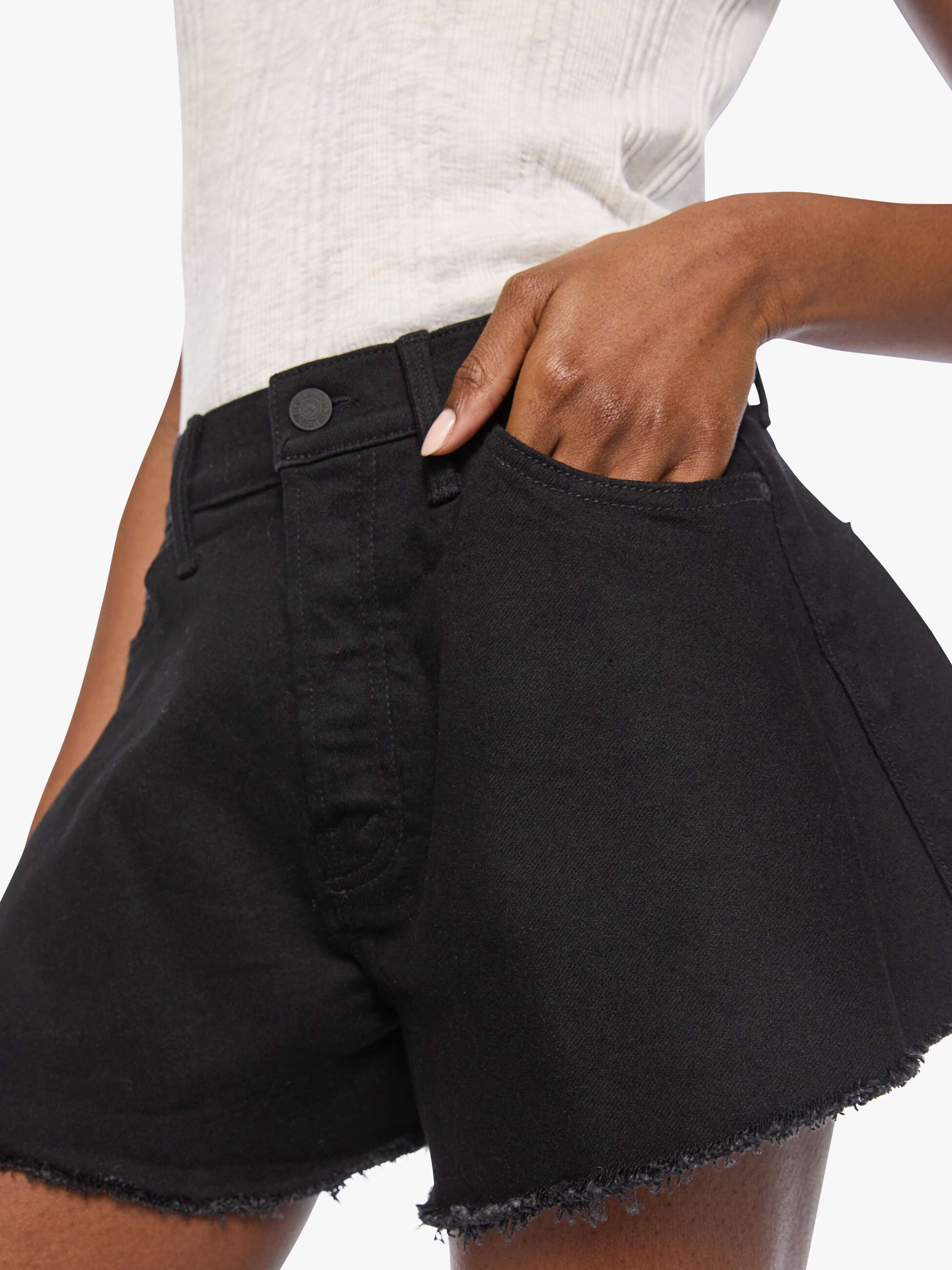 Women Mother Denim The Flutter Short Fray