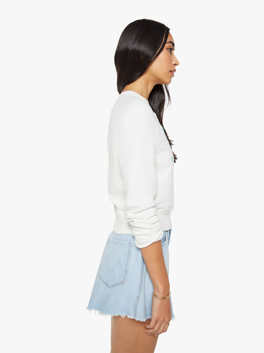 Women Mother Denim The Flutter Short Fray