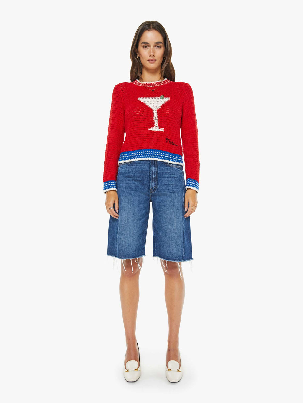 Women Mother Denim The Mini Pullover