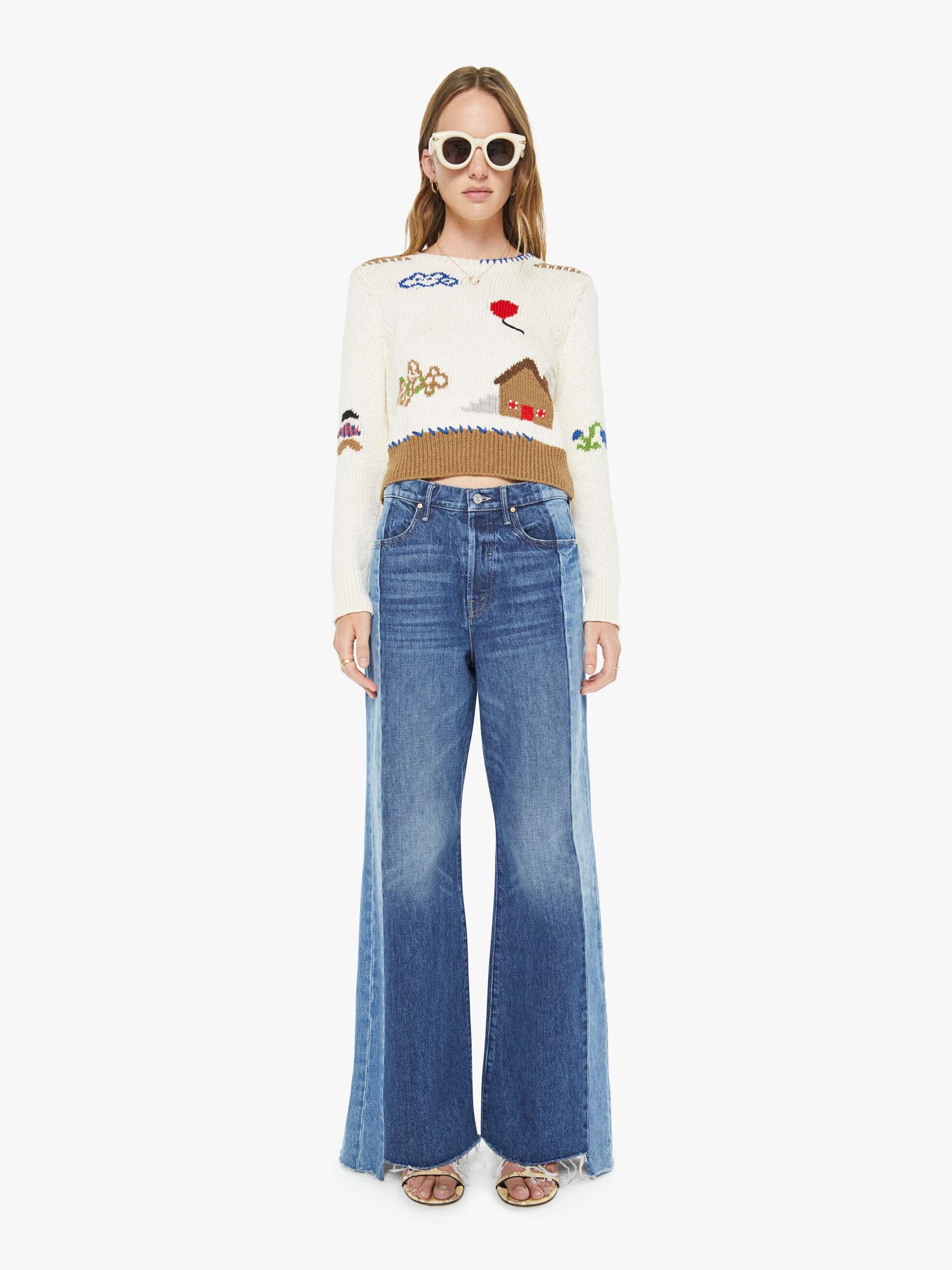 Women Mother Denim The Shrunken Pullover