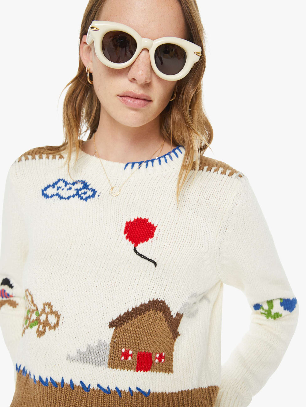 Women Mother Denim The Shrunken Pullover