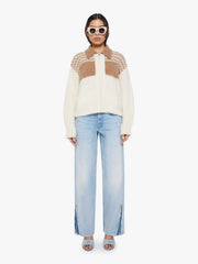 Women Mother Denim The Zip Raquette Cardigan