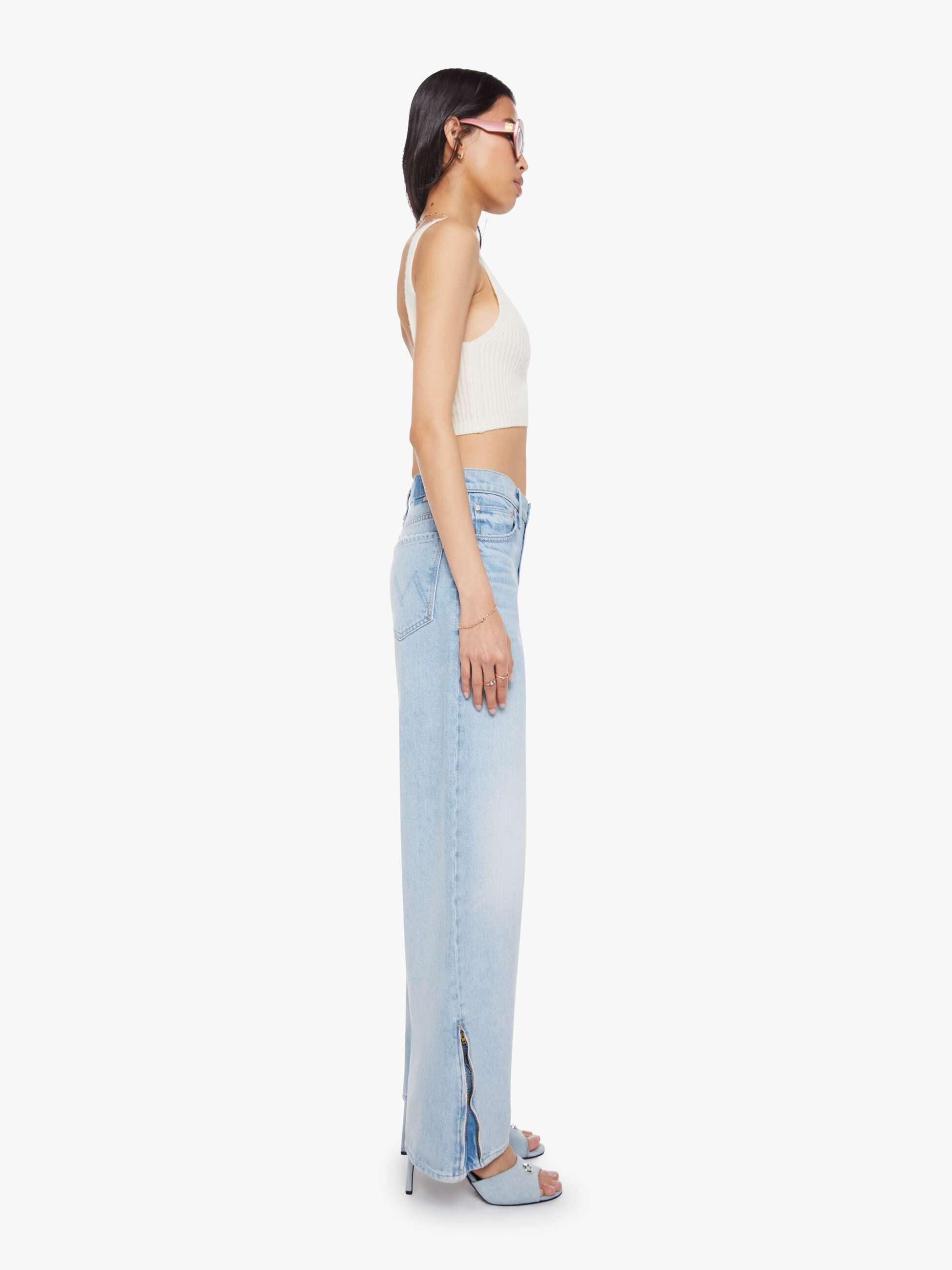 Women Mother Denim The Zip Raquette Cardigan