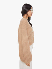 Women Mother Denim The Puffy Sleeve Varsity Cardigan