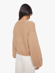 Women Mother Denim The Puffy Sleeve Varsity Cardigan